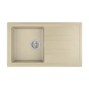 Гранитна мивка STONE50BTG, обръщаема, за шкаф 50 см, слонова кост, (35949025)