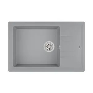 Гранитна мивка STONE60STG, обръщаема, за шкаф 60 см, сив металик, (35949028)
