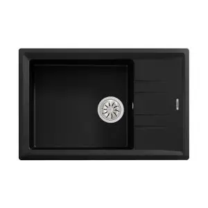 Гранитна мивка STONE60STG, обръщаема, за шкаф 60 см, черна, (35949029)