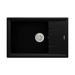 Гранитна мивка STONE60STG, обръщаема, за шкаф 60 см, черен металик, (35949030)