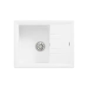 Гранитна мивка STONE45STG, обръщаема, за шкаф 45 см, бяла, (35949039)