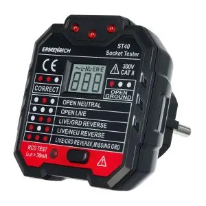 Тестер за захранващи контакти Ermenrich Zing ST40, (35949176)