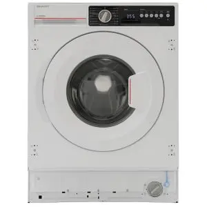 Пералня за вграждане Sharp ES-NIB814BWNA-EE , 1400 об./мин., 8.00 kg, A , Бял, (35949950)