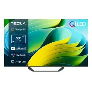 Телевизор Tesla Q50E655GUS, 50 инча (127 см), QLED, 4K UHD, Google TV, Сив, (35950769)