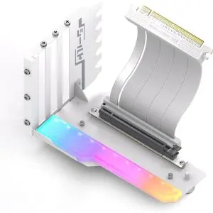 Брекет за вертикален монтаж на GPU EZDIY-FAB RGB PCIe 4.0 Riser Cable 90°, (35938917)