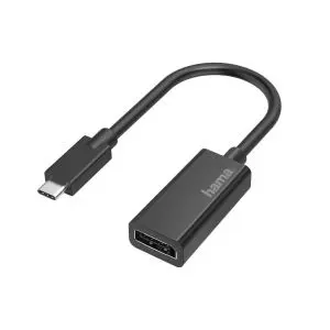 Адаптер HAMA 200314, USB-C мъжко - DisplayPort женско, Ultra HD, 4K, Черен, (35934285)