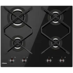 Готварски газов плот HANSA BHKS632590, 4 горелки, 9kW, Черен, (35922722)