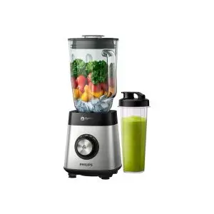 Блендер PHILIPS Crush 6 HR3573/90, Капацитет на каната 2л, Pulse function, 1000W, Инокс/черен