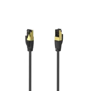 Мрежов пач кабел HAMA S/FTP, CAT 8, RJ-45 - RJ-45, 40Gbit/s, 1.50 m, Halogen-free, Черен, (35934566)