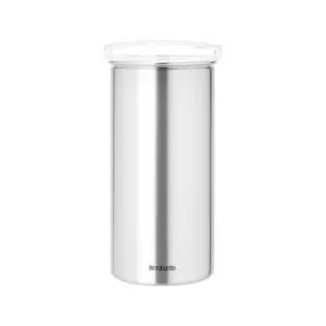 Буркан Brabantia за 18 броя кафе-капсули, Matt Steel Fingerprint Proof, Transparent Lid, (35940996)
