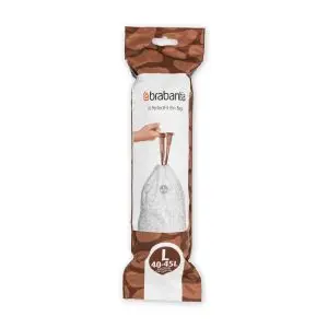 Торба за кош Brabantia PerfectFit FlatBack+/Touch размер L, 40-45L, 10 броя, ролка, (35940785)