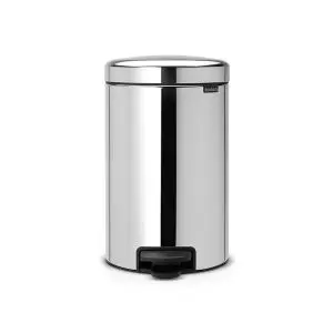 Кош за смет с педал Brabantia NewIcon 12L, Brilliant Steel, метална кофа, (35941085)