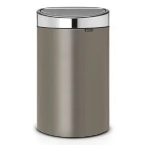 Кош за смет Brabantia Touch Bin New 40L, Platinum, метален капак, (35941173)