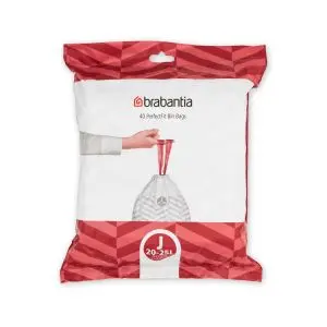 Торба за кош Brabantia PerfectFit Sort&Go/Bo размер J, 20-25L, 40 броя, пакет, (35941181)