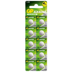 Бутонна алкална батерия GP BATTERIES, GPА76, LR44, 1.55V, Цена за 1 бр., (35932503)