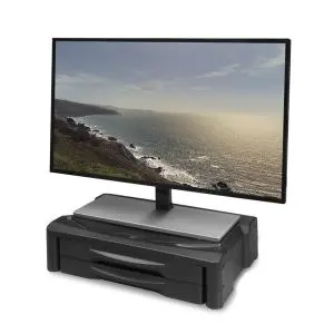 Стойка за монитор ACT AC8215, За бюро, с 2 чекмеджета, До 10 кг, Черна, (35938061)