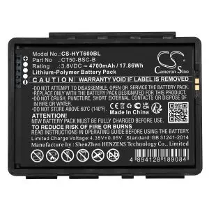 Батерия за баркод скенер Honeywell Dolphin CT60 CT65  CT50-BSC-B  LiIPo  3.8V 4700mAh Cameron Sino, (35938218)