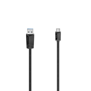 Кабел HAMA USB-C мъжко-USB-A мъжко, USB 3.2 Gen 1, 5Gbit/s, 0.25 м., Черен, (35934398)