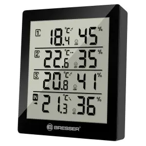 Метеорологична станция Bresser Temeo Hygro Quadro, черна