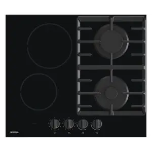 Комбиниран готварски плот за вграждане Gorenje GCE691BSC, 3000W, 60 cm, Черен, (13539)
