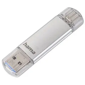 USB памет HAMA Тип USB-C/USB-A 3.0 Laeta, 32GB, 40 MB/s, silver, (35936847)