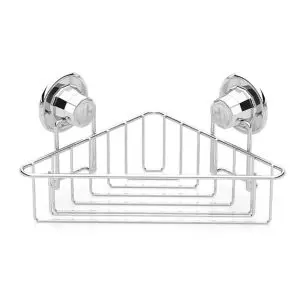 Етажерка за баня на едно ниво - ъглова TEKNO TEL TR DM 251, 21х21х15 см, Вакуум, Хром, (18593)