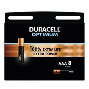 Алкална батерия DURACELL OPTIMUM MX2400 LR03 AAA /8 бр. в блистер/ 1.5V, (35939912)