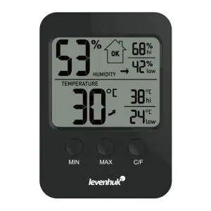 Термохигрометър Levenhuk Wezzer BASE L30, черен, (78885)