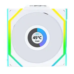 Вентилатор Lian Li UNI FAN SL Wireless LCD Reverse Blade ARGB PWM - 120 mm Бял, (35939407)