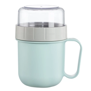 Купа за зърнени храни Xavax To Go, 2 отделения, 500 + 200 ml, пастелно синьо/сиво, (35935747)