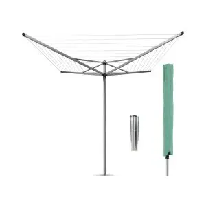 Външен простор Brabantia TopSpinner 50m, метален шип за вкопаване и калъф, (35940937)