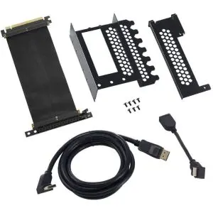 Универсален брекет и кабел за вертикален монтаж за видео карта CableMod PCIe x16, 1x DisplayPort, 1x HDMI кабел, (35933977)