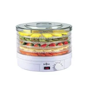 Сушилня за плодове и зеленчуци SAPIR SP 1451 A5, 250W, 35°C-70°C, 5 нива, Подходяща за гъби, месо и билки, Бял, (18724)