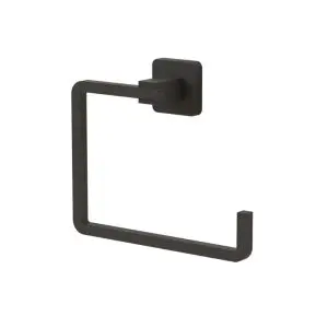 Закачалка за кърпа TEKNO TEL TR MG 335B, 19х14х6 см, Закрепване с дюбел, Матово черно, (18298)