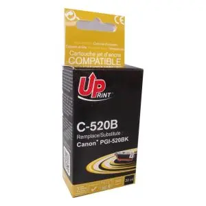 Мастилница UPRINT PGI520 CANON, С чип, Черен, (35932433)