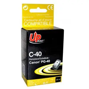 Мастилница UPRINT PG-40XL CANON, Черен, (35932945)