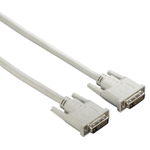 Кабел HAMA 200931, DVI мъжко - DVI мъжко, 1.5 м, Сив, (35934485)