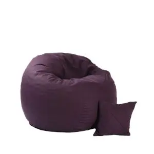 Комплект Pufrelax барбарон, с декоративна възглавница, Размер L, King Size, Fancy Purple, Гама Premium, Перящ се текстилен калъф, Трансформира се в легло, Пълнеж с микс от мемори пяна и дунапрен