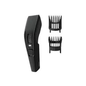 Машинка за подстригване PHILIPS Seria 3000 HC3510/15, 13 настройки за дължина, Използване с кабел, Остриета от неръждаема стомана, Черен