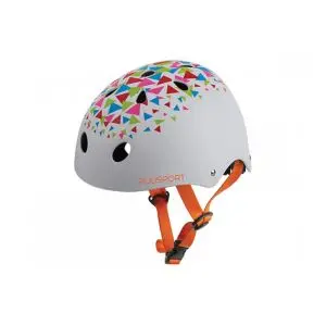 Аксесоар за велосипед Polisport, каска JUNIOR URBAN RADICAL TRIANGLES (53/55) WHITE MATTE/ORANGE Каски, 25597