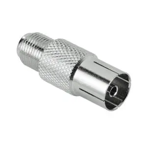 Антенен конектор HAMA 122488, F женско - Коаксиален женско, Метален корпус, (35933771)