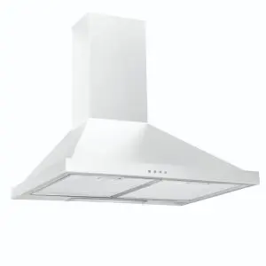 Абсорбатор Rosberg R51456CW, 140W, 1 мотор, Декоративен, 60 см, 650 m3/h, Aлyминиeви филтpи, Бял, (20767)