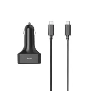 Зарядно за лаптоп за кола HAMA, USB-C, (PD), 5-20 V/ 65 W, 200018, (35937237)