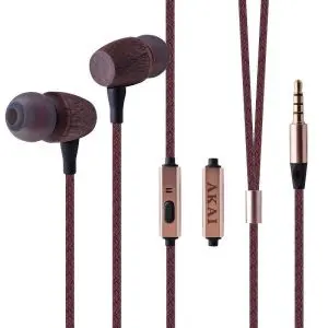 Аудио слушалки с кабел бамбук AKAI BTE-W200F (35944493)