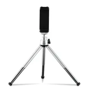HAMA Мини статив/трипод 'Fancy 2in1' за мобилен телефон и фотоапарат 1/4', 16 см, сребрист, (35938579)