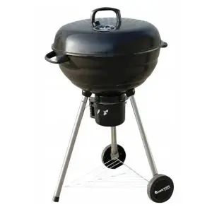 Барбекю на дървени въглища MasterGrill MG910, 46 см, Емайлирана стомана, Пепелник, 2 Колела, Черен/инокс, (17619)