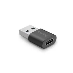 Адаптер HAMA USB-A мъжко - USB-C женско, USB 3.2 Gen 2, 10 Gbit/s, Черен, (35939940)