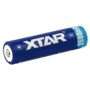 Акумулаторна батерия XTAR за фенери 18650 със защита , 2600mAh, Li-ion, (35935720)