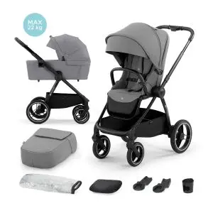 Бебешка количка Kinderkraft NEA 2в1 NEA, Platinium Grey, (15744)