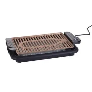 Бездимна скара Oliver Voltz OV51015N, 1200W, 38x25 см, Термостат, Незалепващо покритие, Тава за мазнина, Черен/кафяв, (35932301)